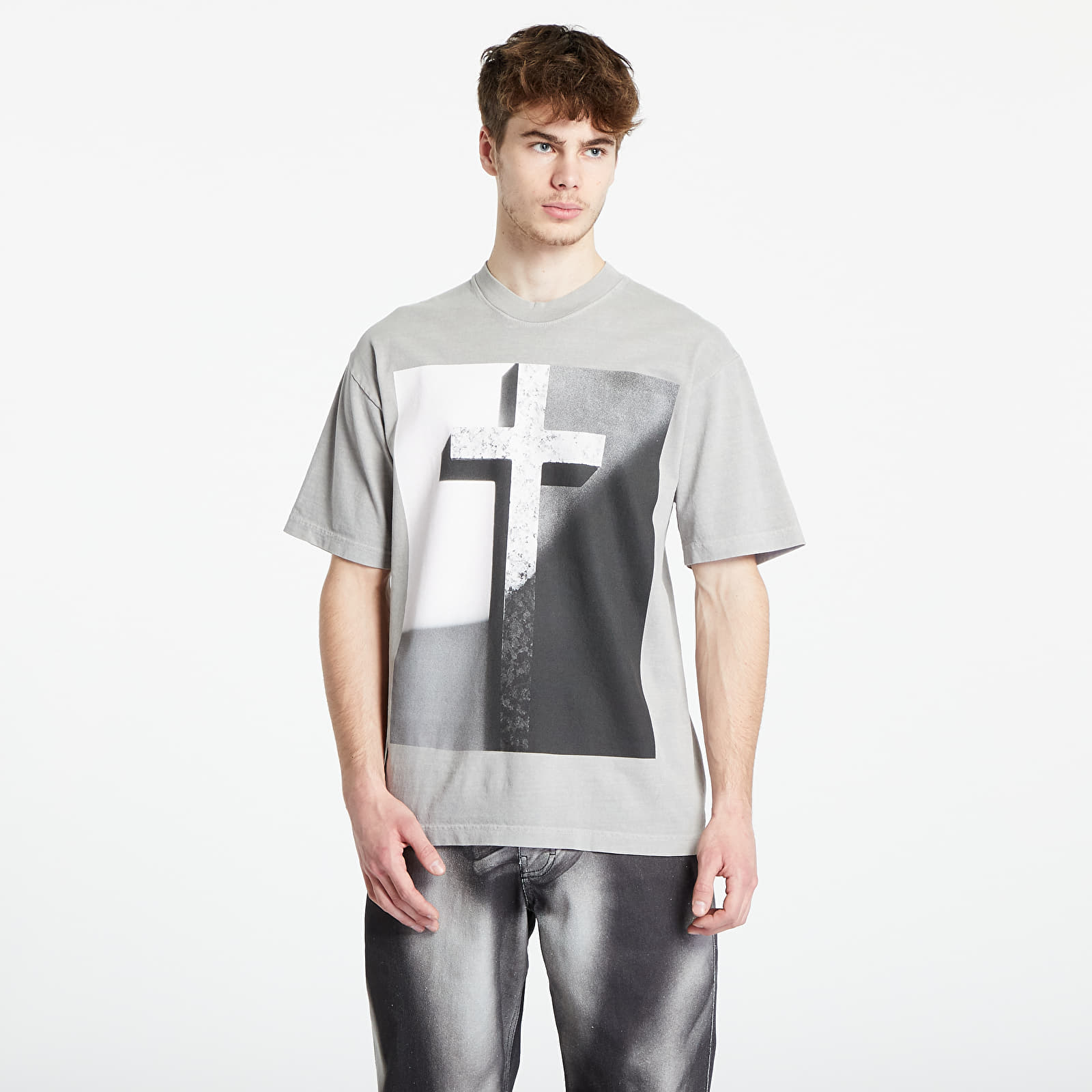 Koszulki PLEASURES Cross T-Shirt Grey