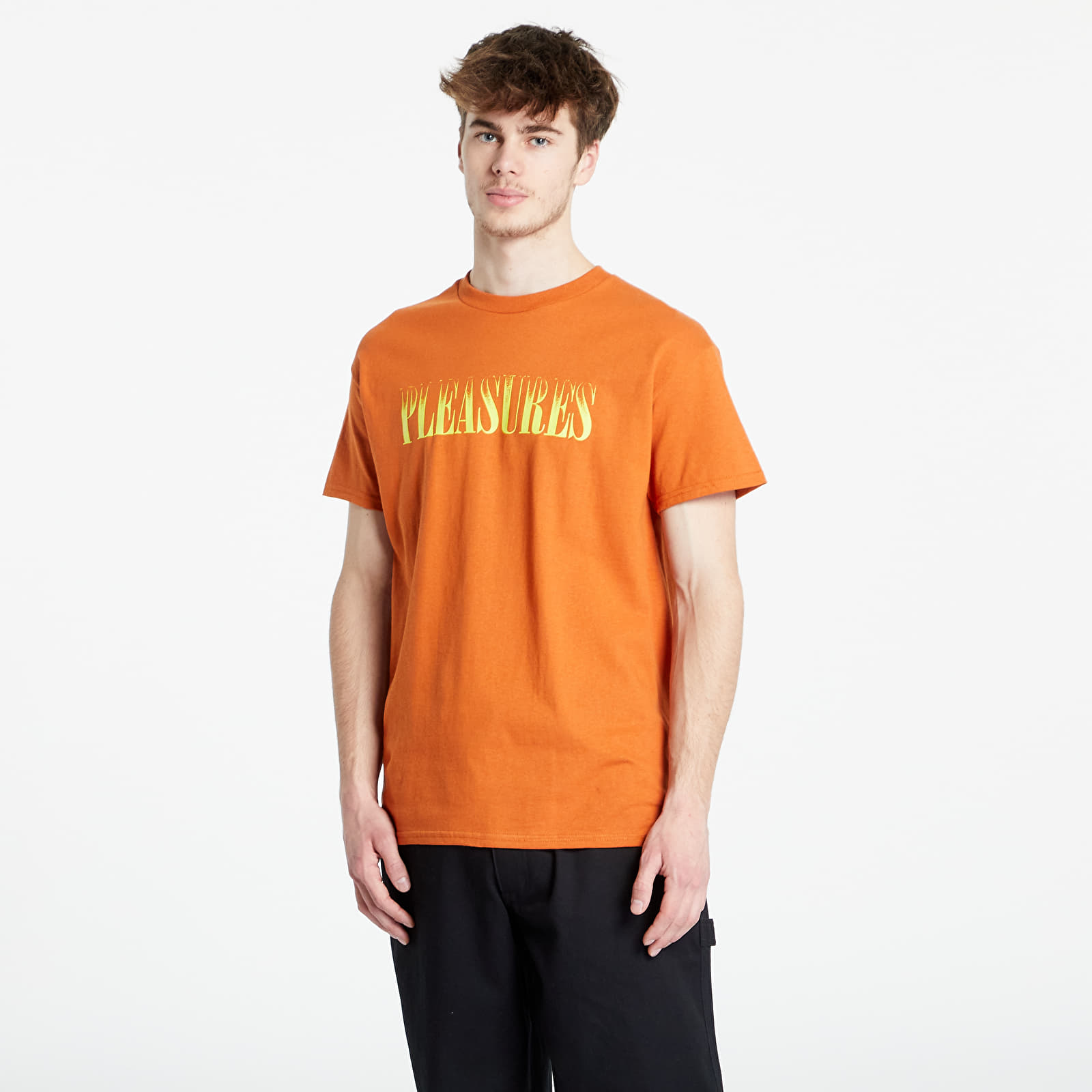 Levně PLEASURES Crumble T-Shirt Texas Orange
