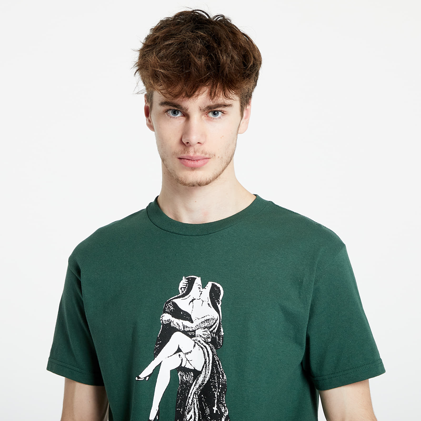 Koszulki PLEASURES French Kiss T-Shirt Hunter Green