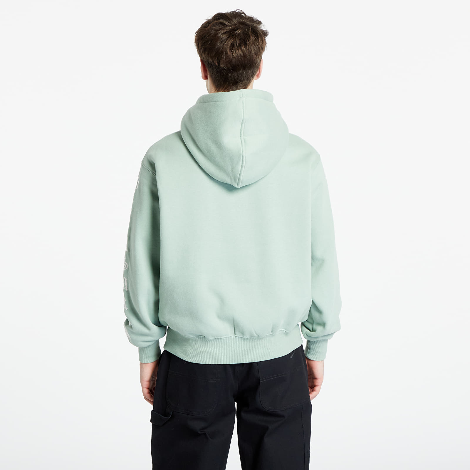 Hoodies and sweatshirts  PLEASURES Oe Zip Up Hooded Sweatshirt Matcha