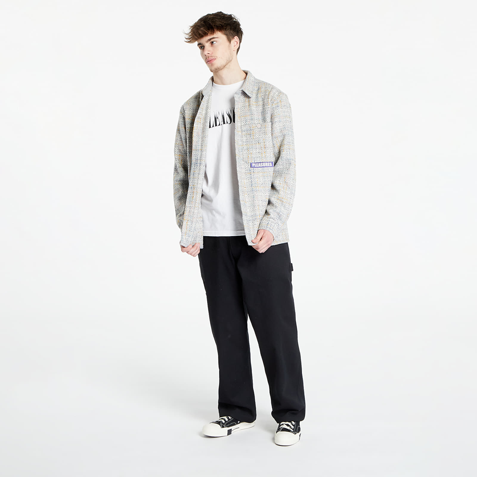 Hemden PLEASURES Periodic Work Shirt Grey