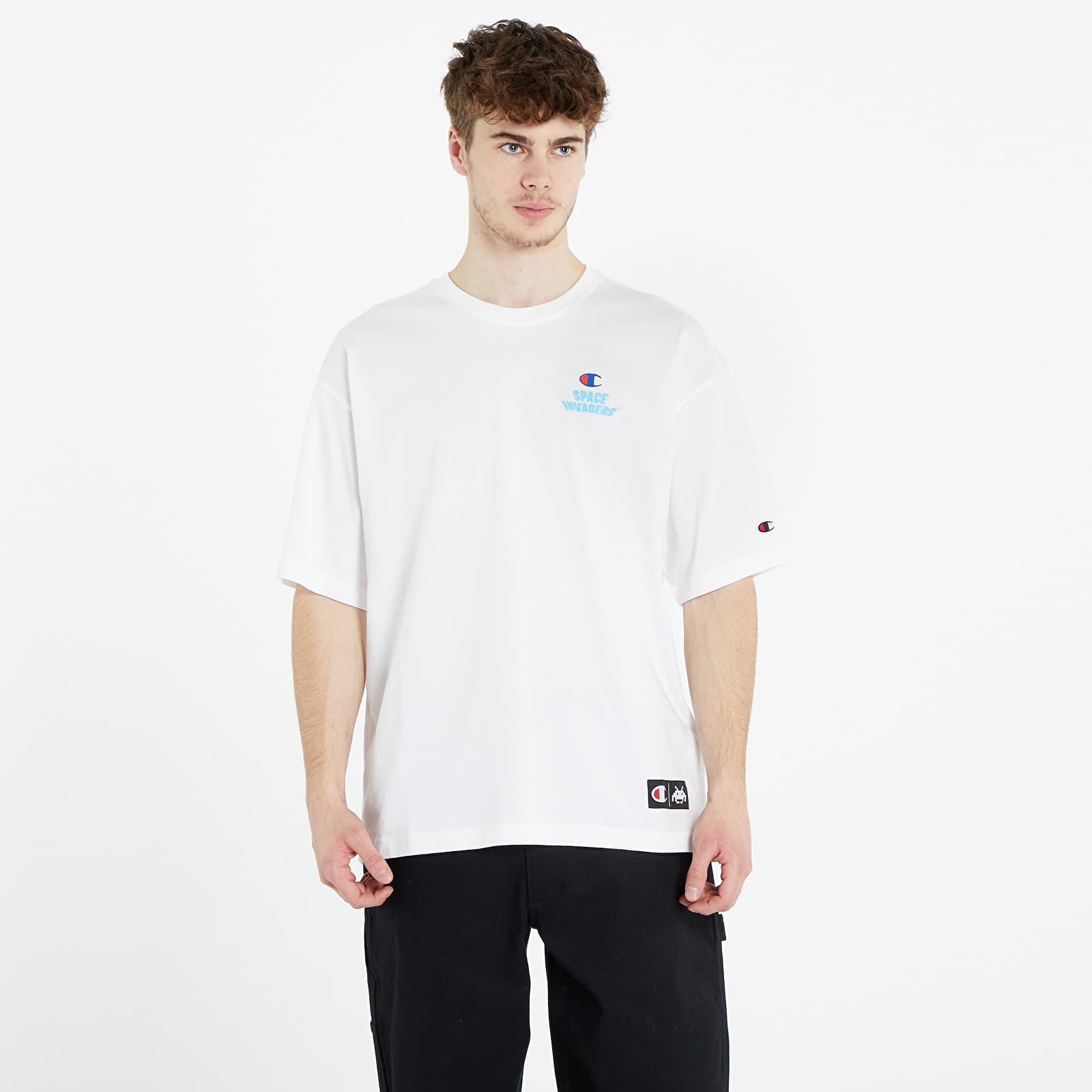 Tricou Champion x Space Invaders Crewneck T-Shirt White