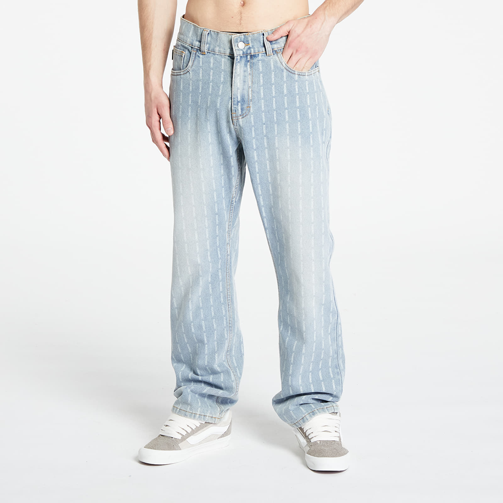 Hosen und Jeans PLEASURES Impact Pinstripe Denim Blue