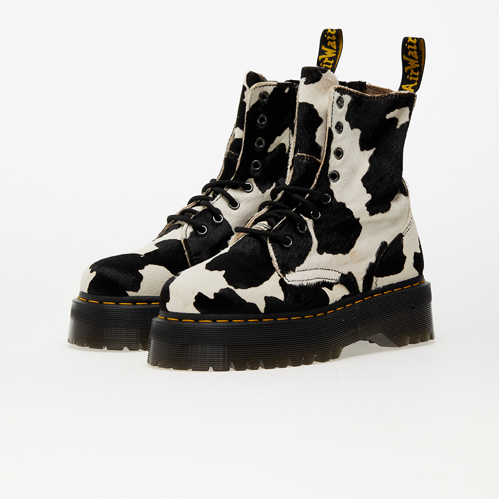 Cow print dr martens best sale