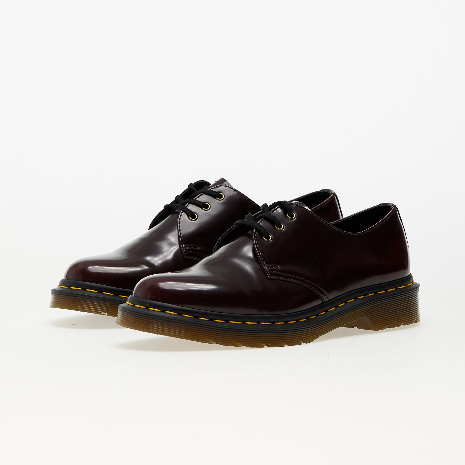 Încălțăminte și sneakerși pentru bărbați Dr. Martens Vegan 1461 3 Eye Shoe Cherry Red