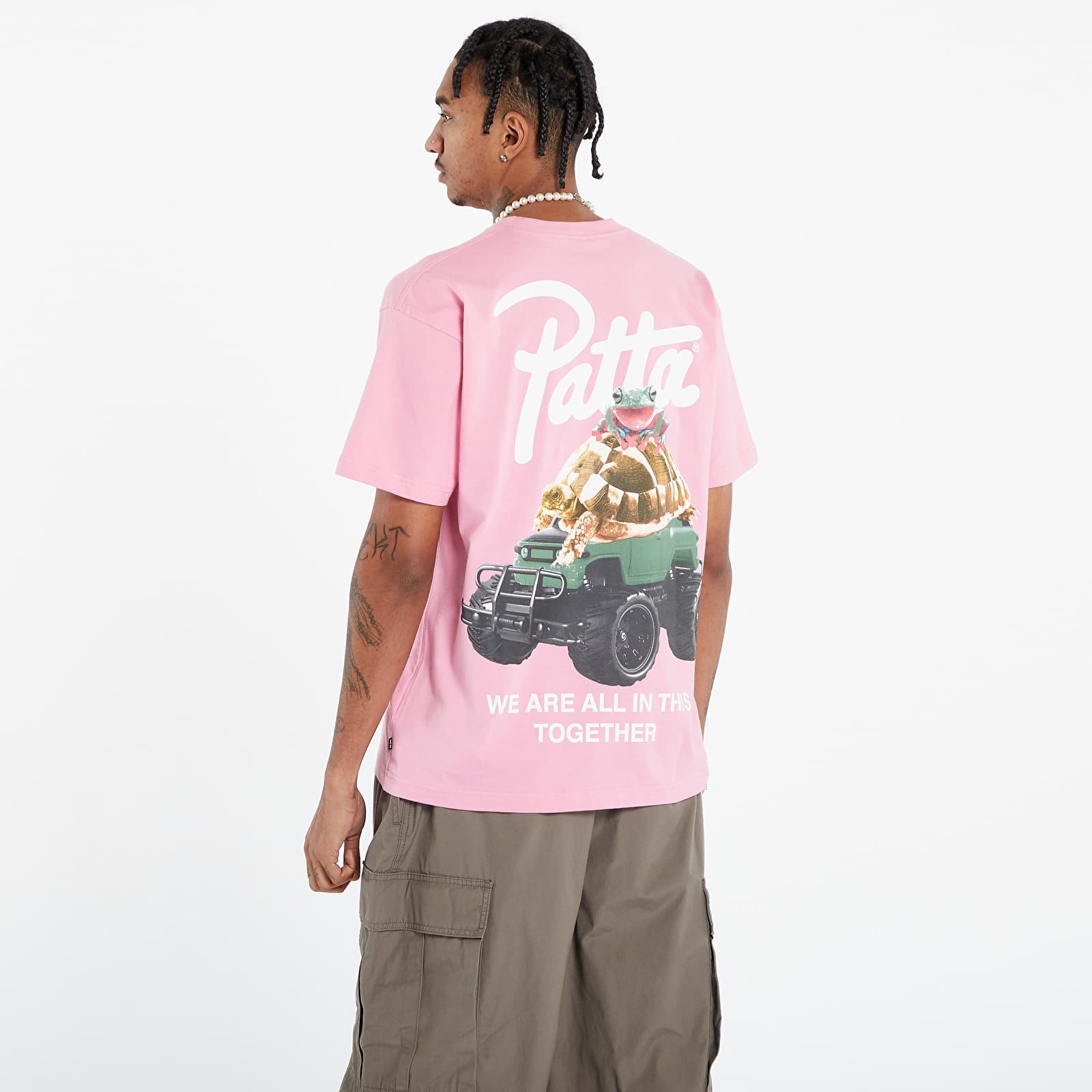 Koszulki Patta Animal T-Shirt Begonia Pink