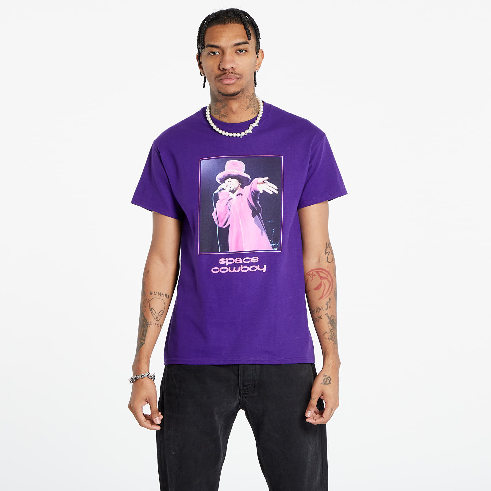 Levně PLEASURES x Jamiroquai Space Cowboy T-Shirt Purple