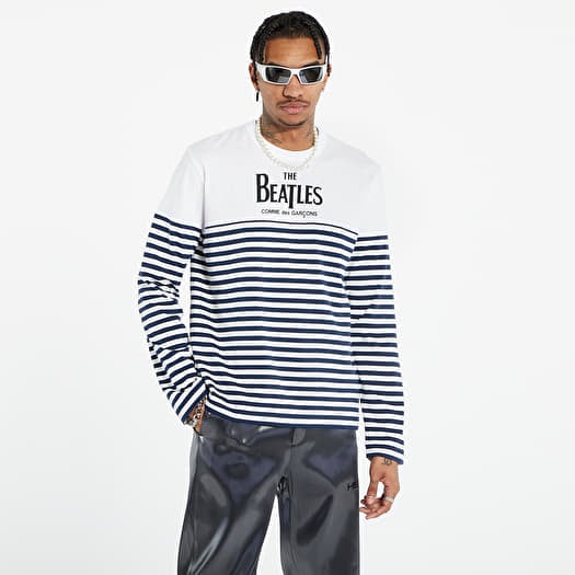 T Shirt Comme des Garcons x The Beatles Long Sleeve Woven Tee Unisex White L