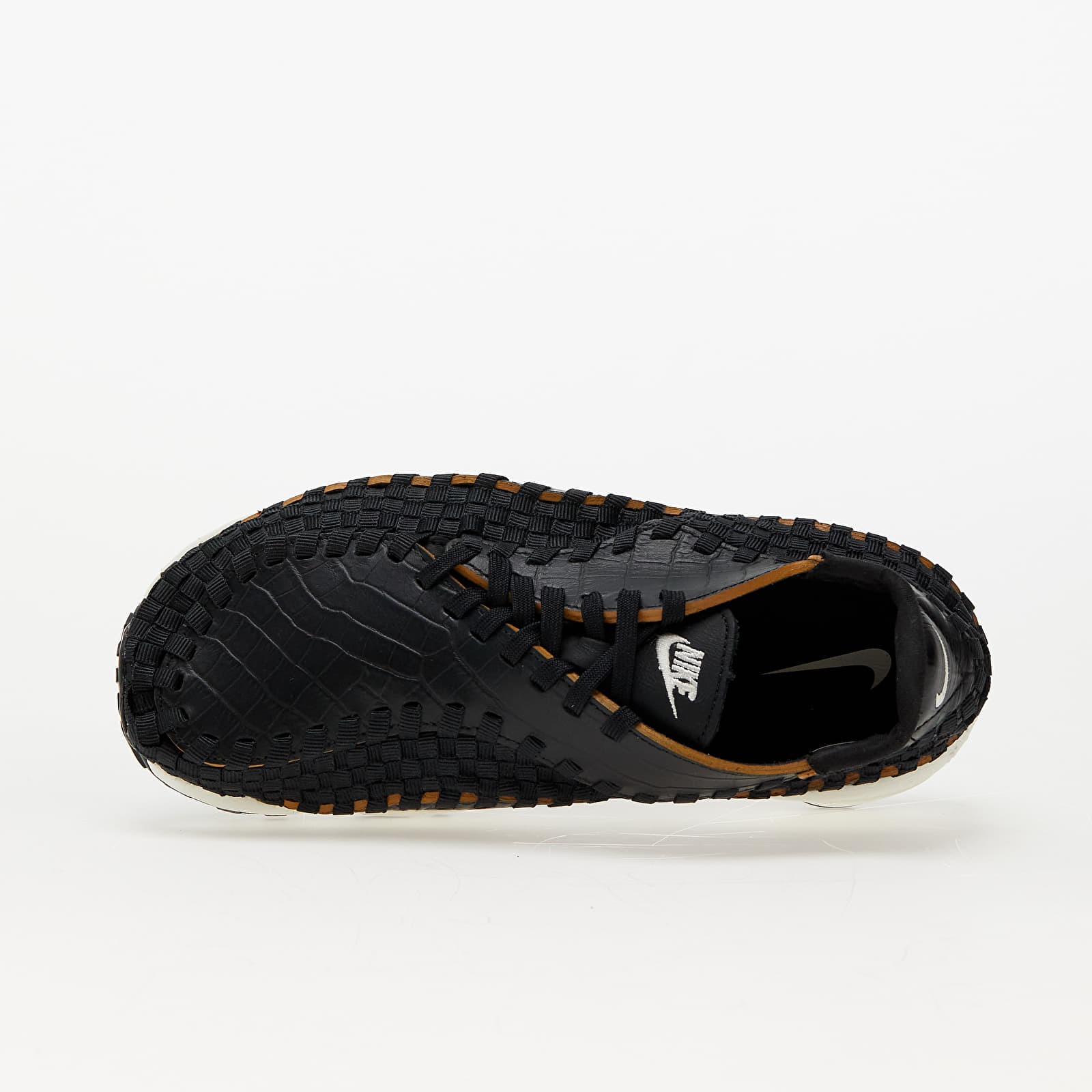 Încălțăminte și sneakerși pentru femei Nike Air Footscape Woven Premium Black/ Pale Ivory-Desert Ochre