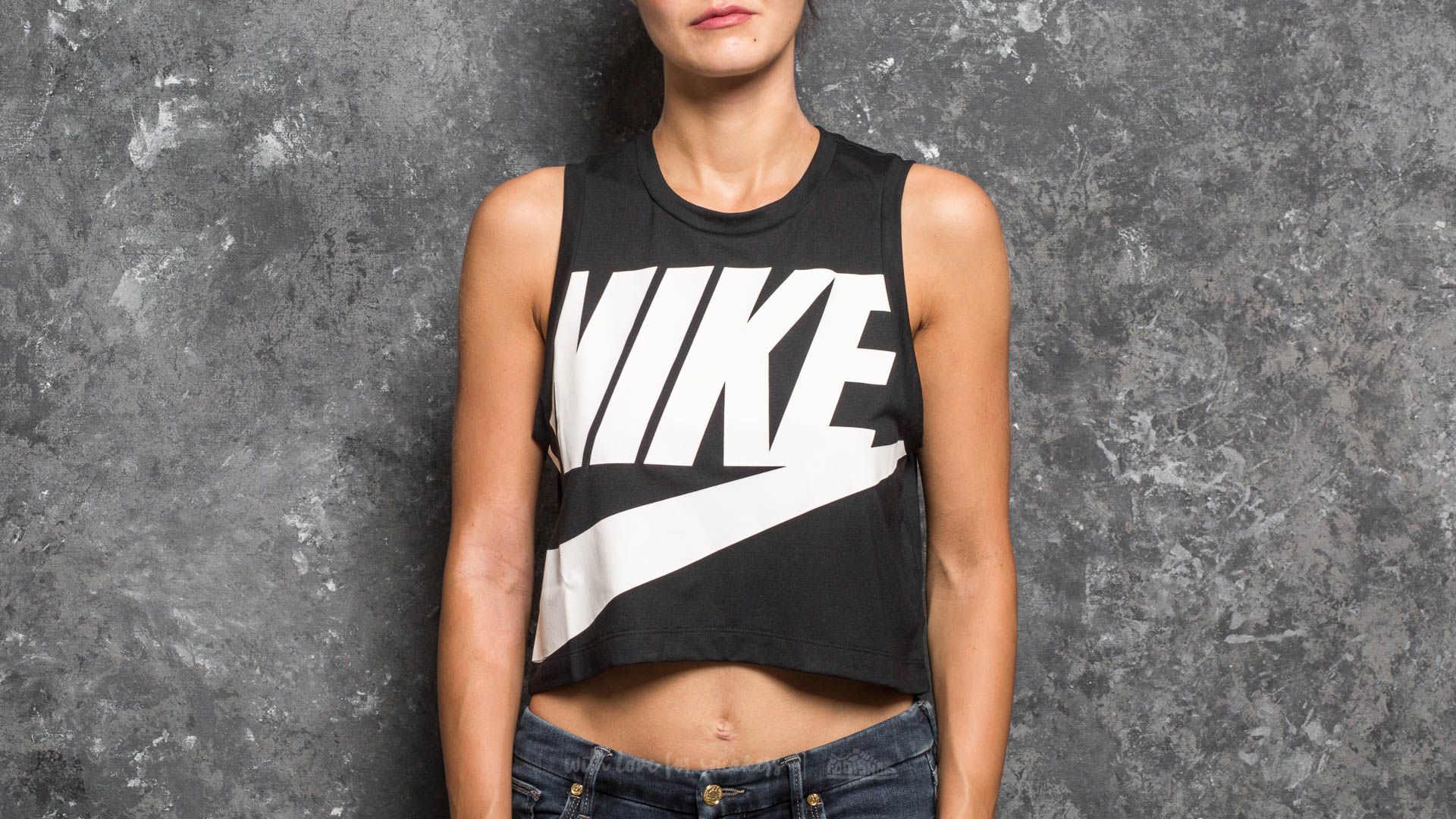 Tank Tops Nike Sportswear Essential Crop Tank Black/ White