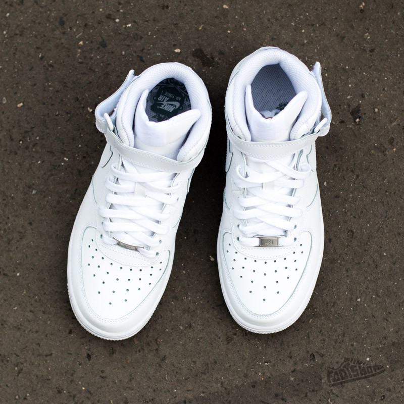 Women s shoes Nike Air Force 1 Mid GS White White Footshop