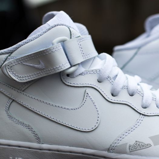 Nike Air Force 1 Mid (GS) White/ White | Footshop Nike Air Force 1 Mid (GS) White/ White | Footshop
