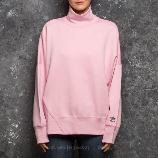 Pink high neck sweatshirt by adidas cheap