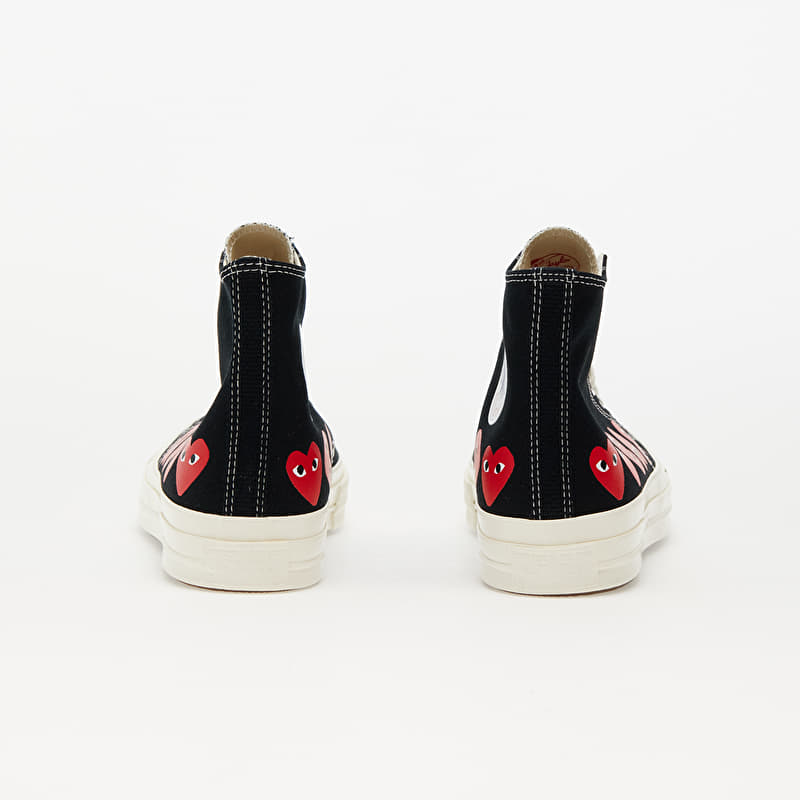 Converse x Comme des Garçons PLAY Chuck 70 Hi Multi Heart Black