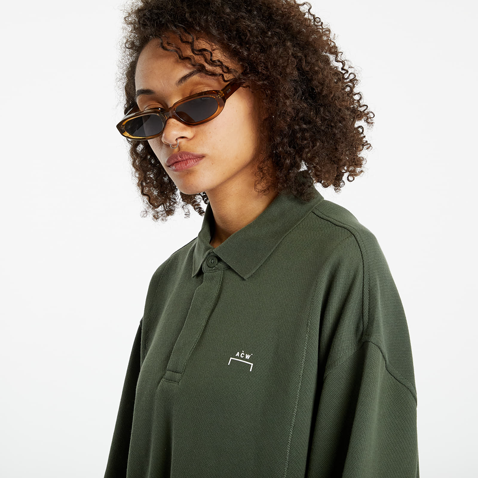 T-shirts Converse x A-COLD-WALL* UNISEX Long Sleeve Polo Dark Pine Green