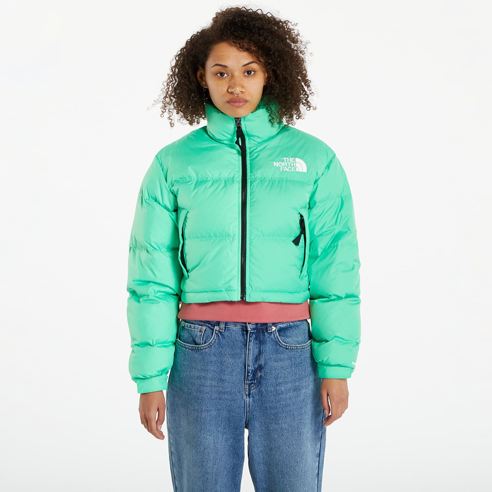The North Face - nuptse short jacket chlorophyll green
