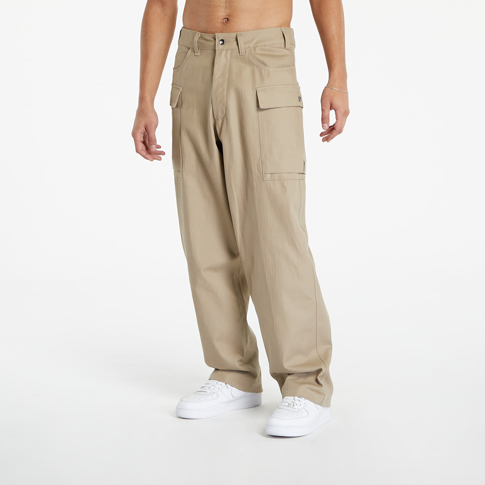 Pantaloni și blugi Nike Life Men's Cargo Pants Khaki/ Khaki