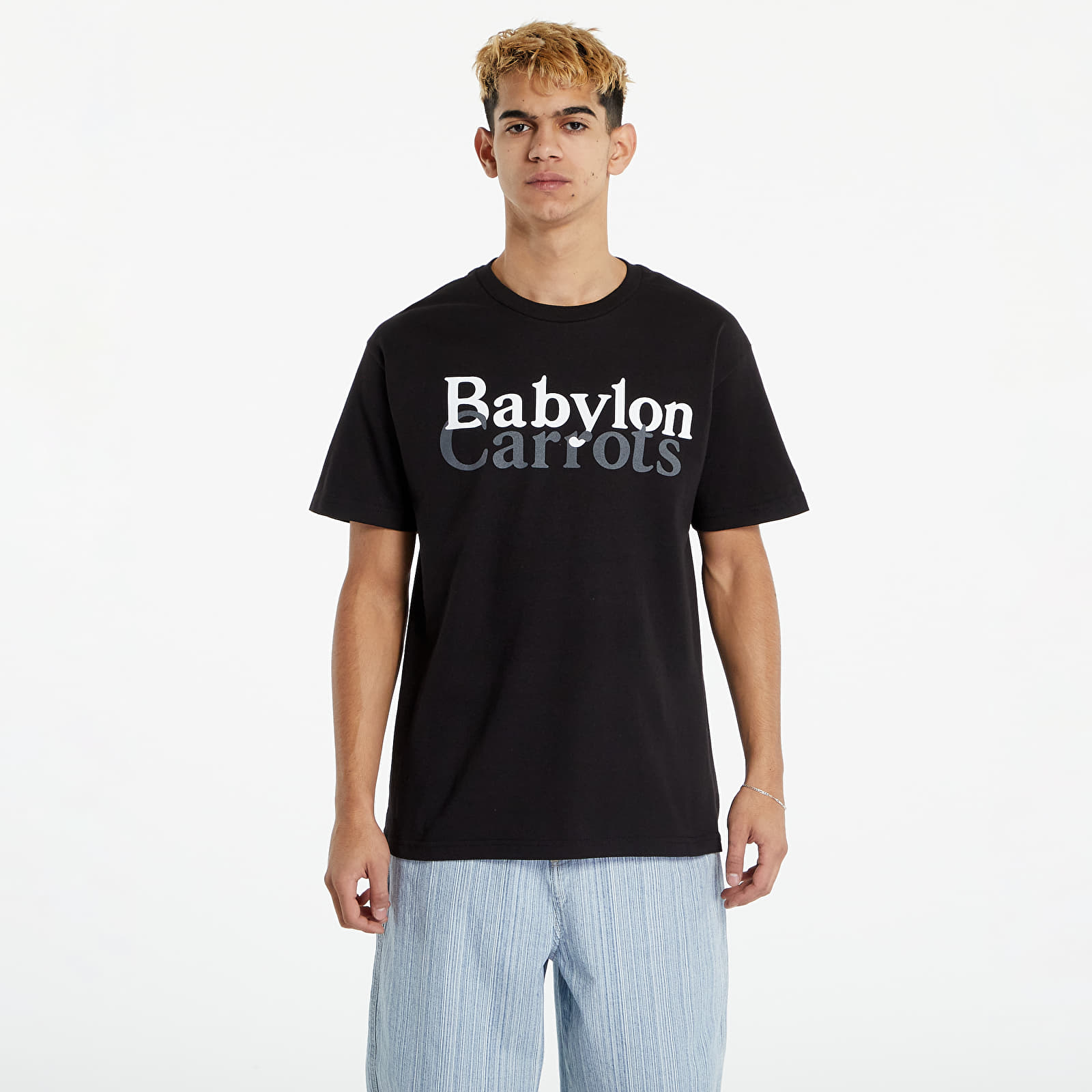 Tričká Carrots x Babylon Stacked Logo Tee Black
