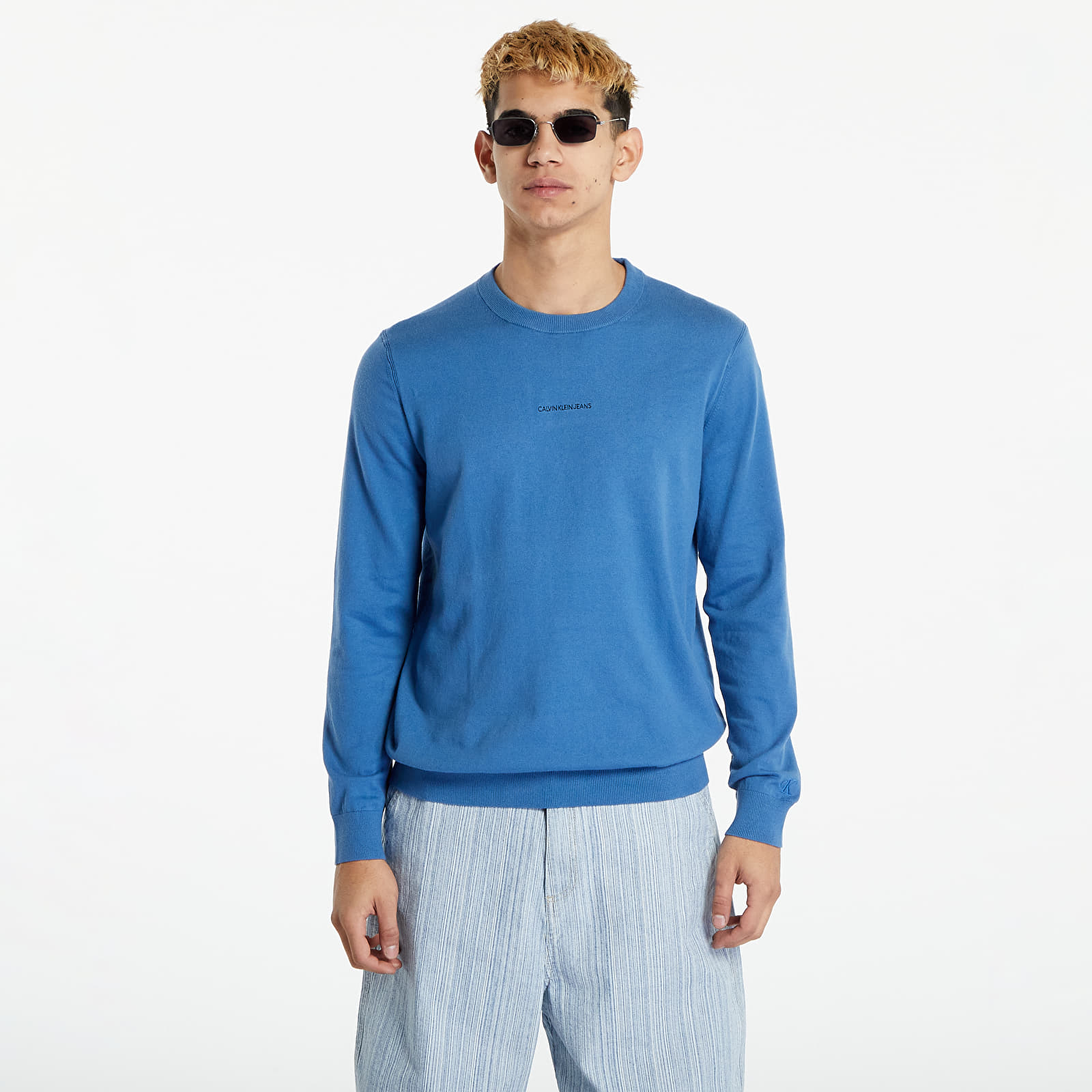 Mikiny a svetre Calvin Klein Jeans Essential Crew Neck Sweater Antique Blue