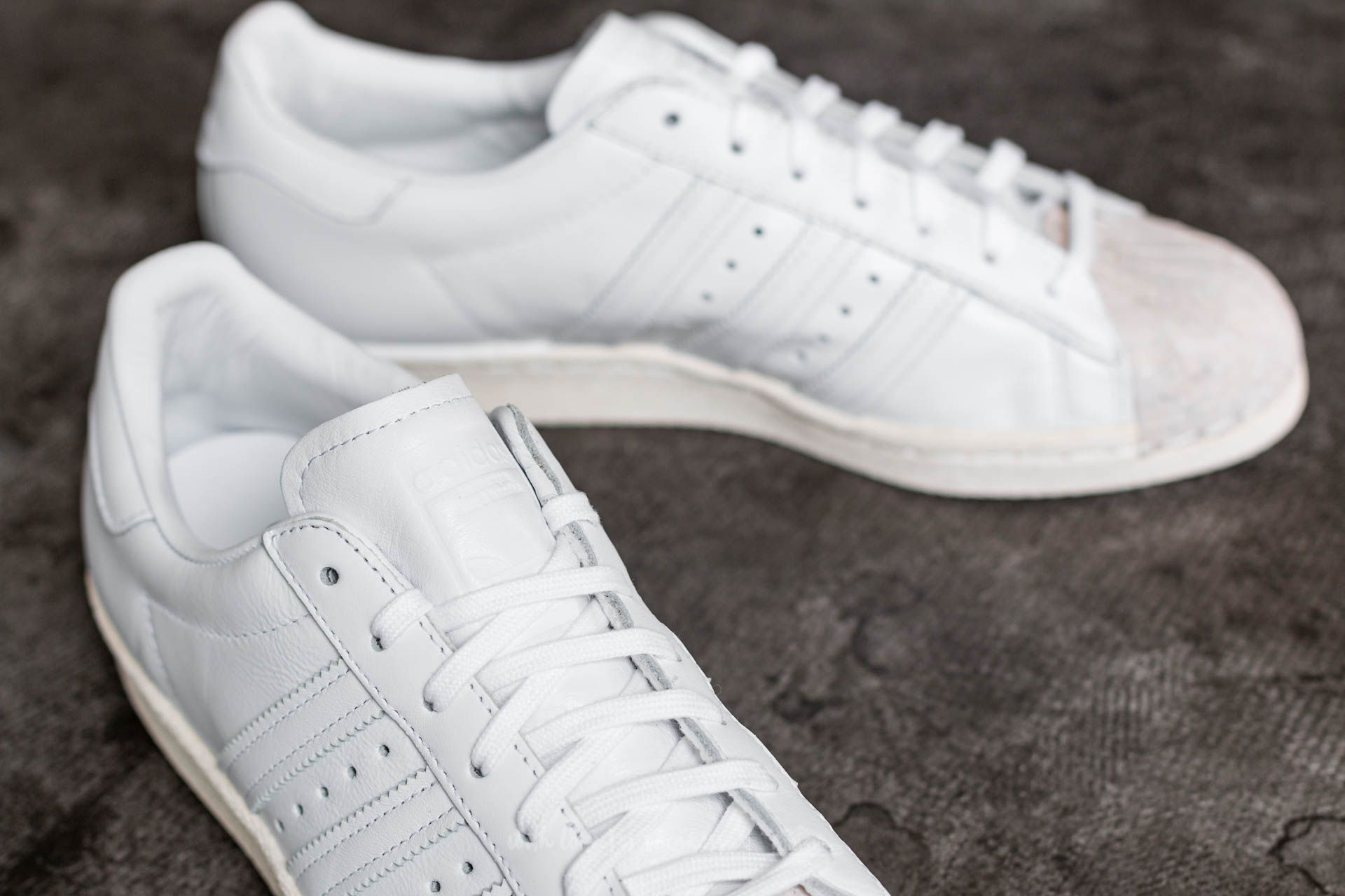 Adidas originals superstar 80's all over white sneakers discount