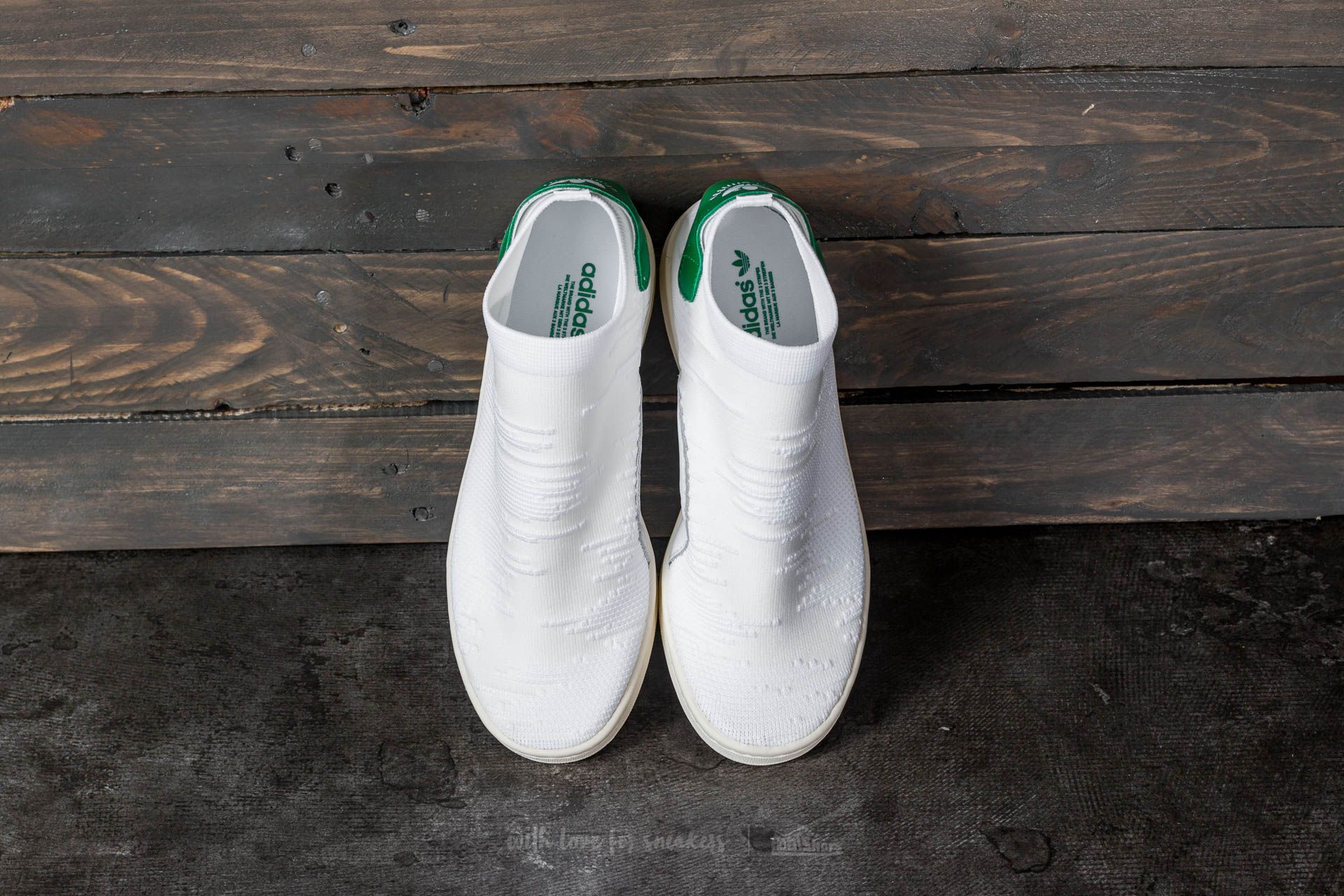 Damesko adidas Stan Smith Sock Primeknit W Ftw White/ Ftw White/ Green