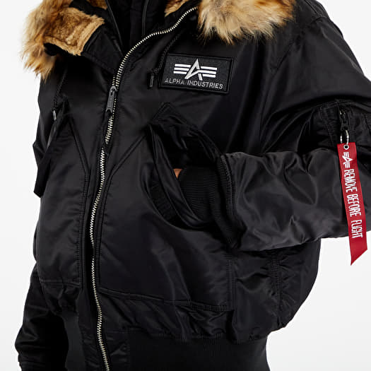 Bomber Jackets Alpha Industries 45P Hooded Custom Black Reflective Footshop