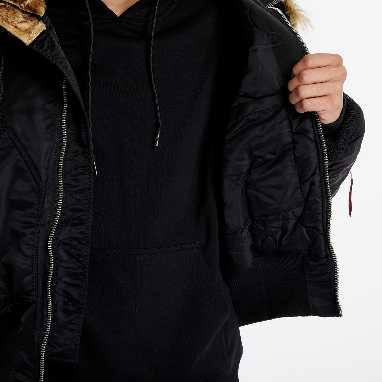 Long bomber online jacket with hood