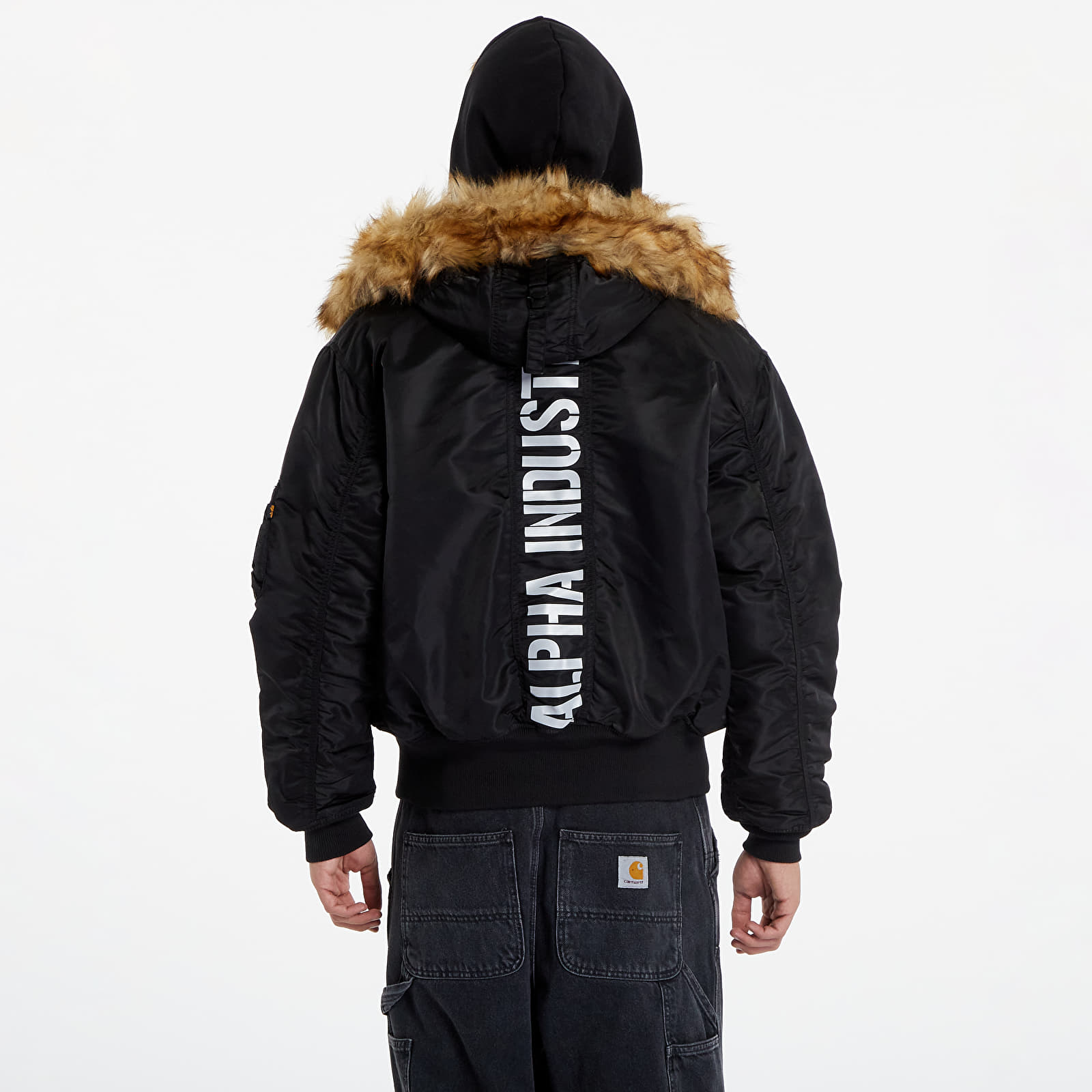 Blousons bomber Alpha Industries 45P Hooded Custom Black/ Reflective
