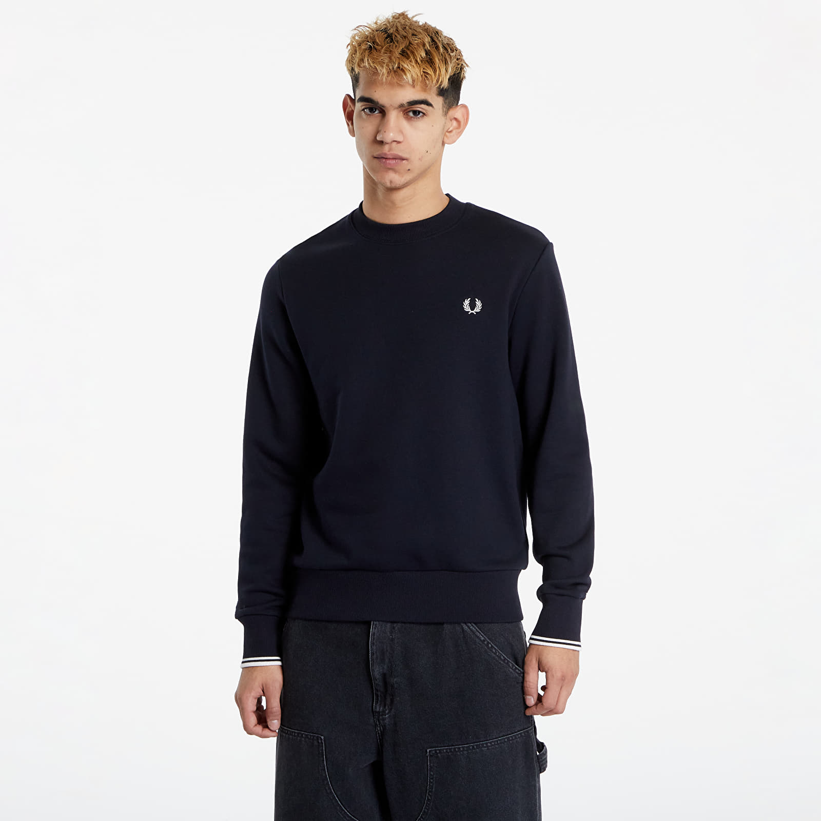 Fred perry navy shop sweatshirt