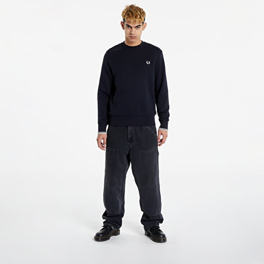 Fred perry crew neck sweatshirt navy hot sale