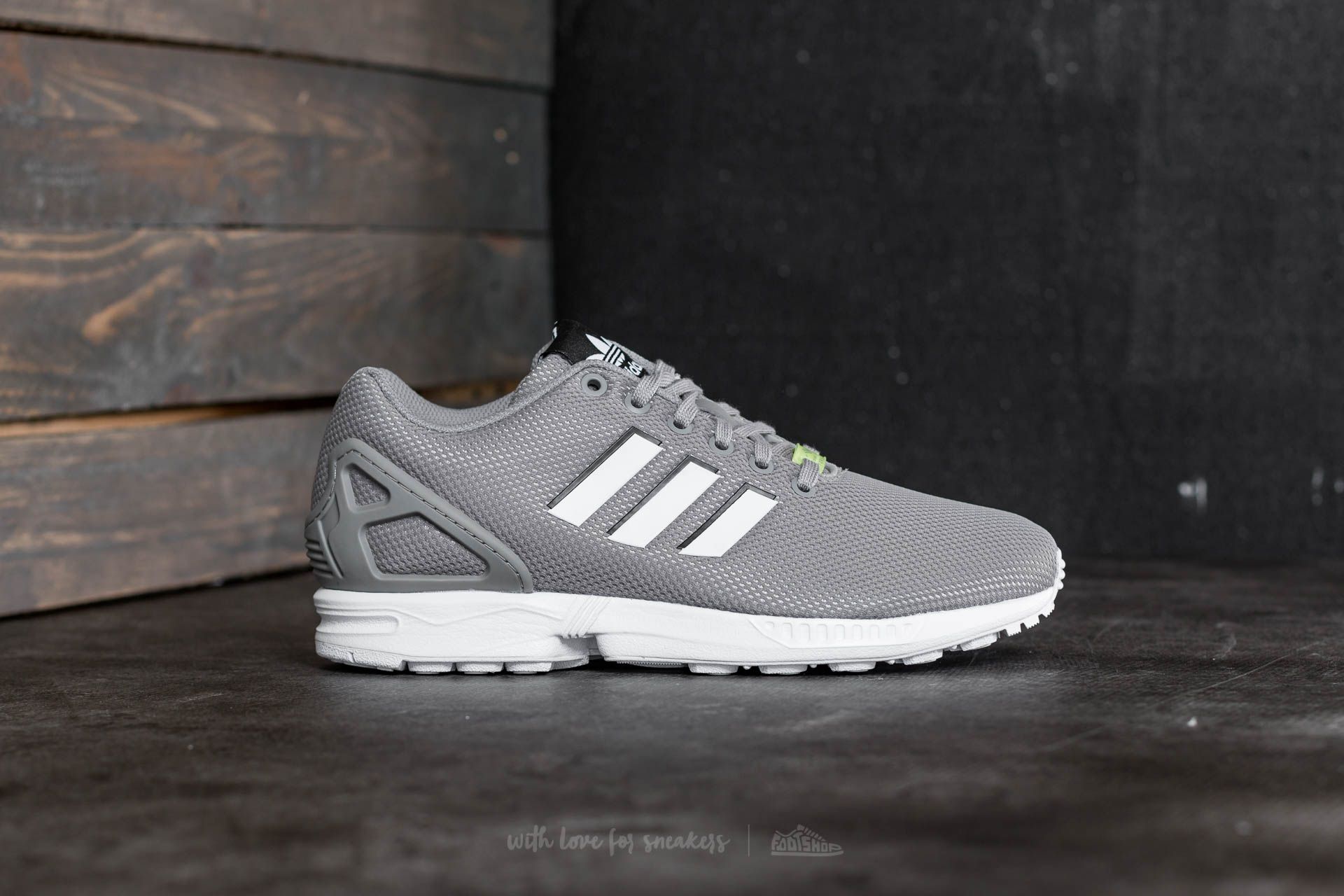 Adidas white flux trainers store