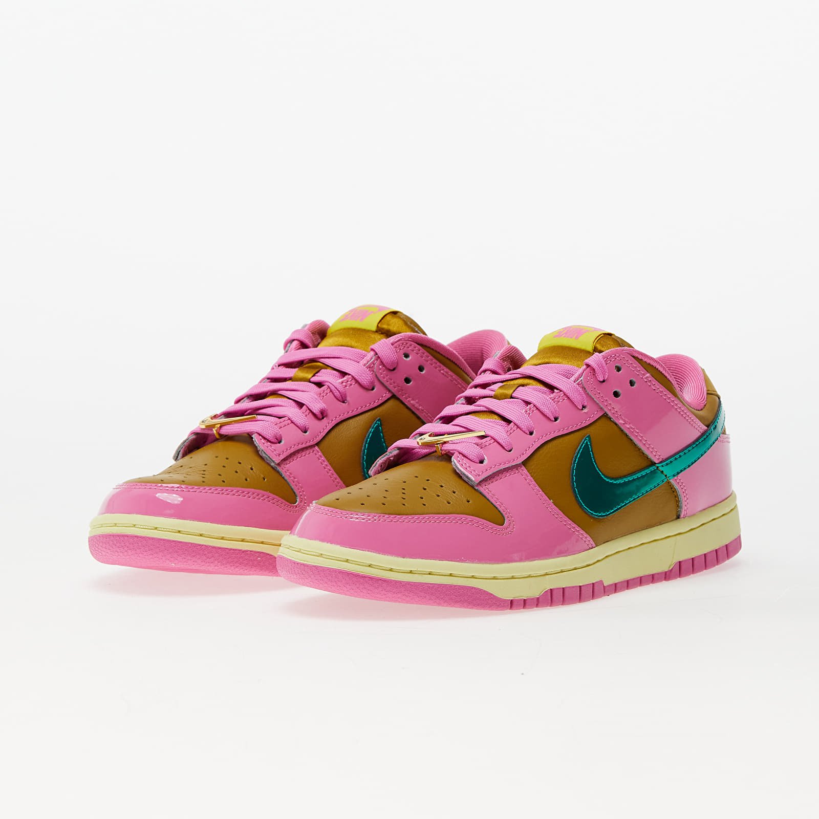 Pink and green on sale nikes