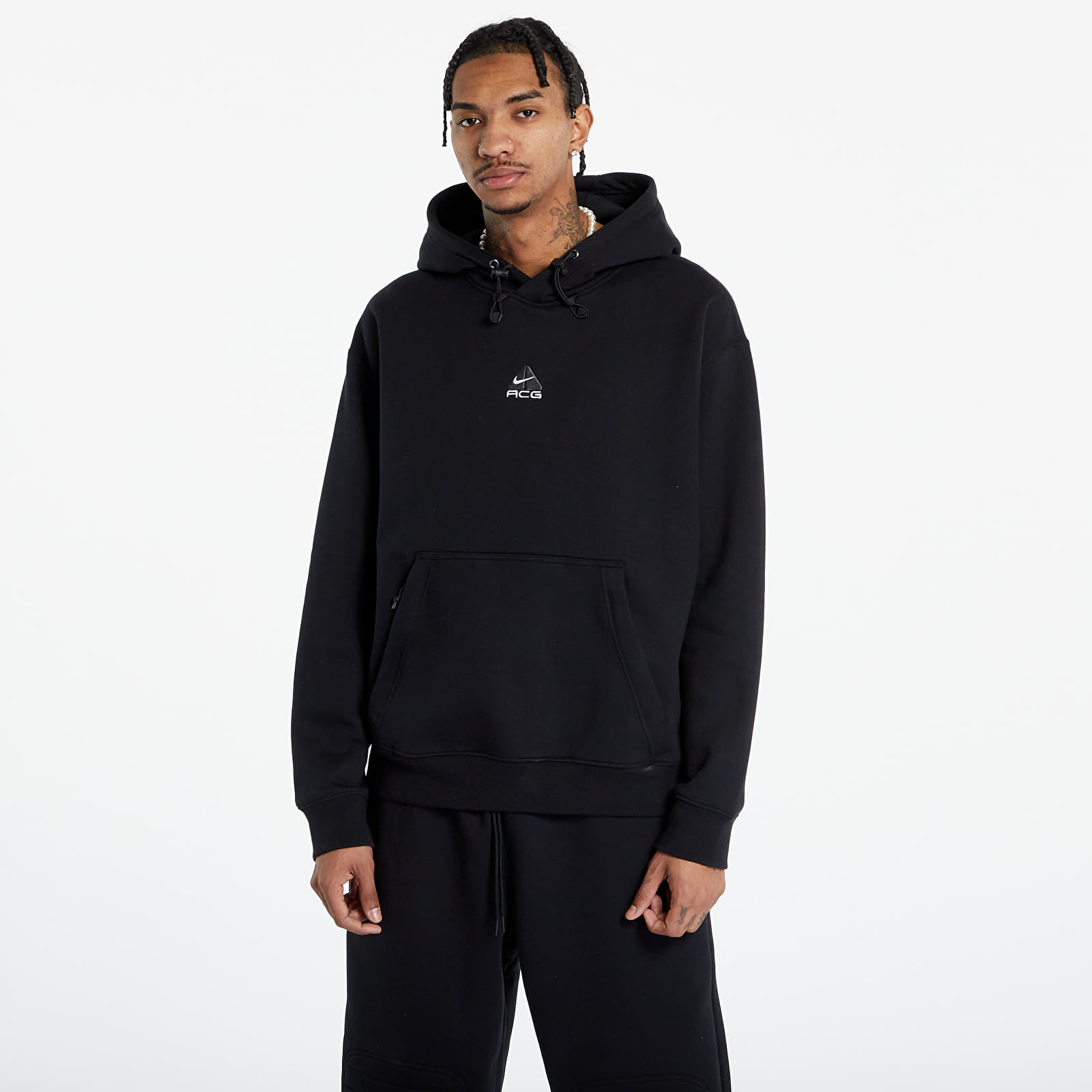 Nike - acg therma-fit fleece pullover hoodie unisex black/ anthracite/ summit white