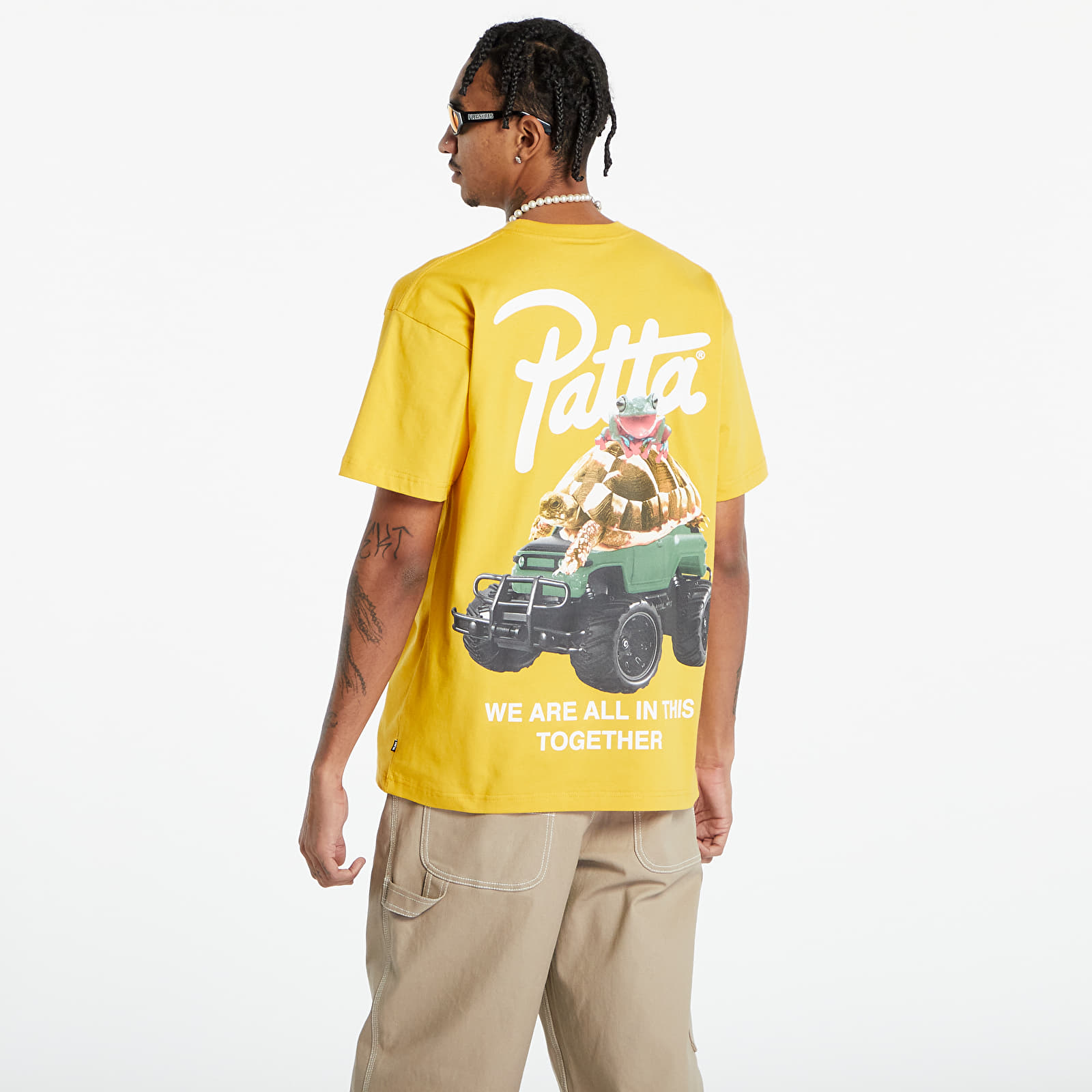 T-shirts Patta Animal T-Shirt Old Gold