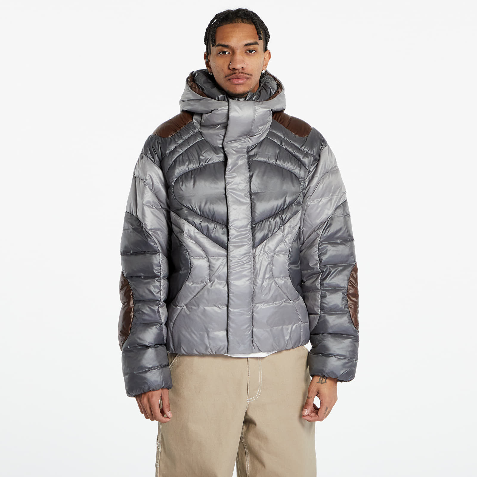 Levně Nike Sportswear Tech Pack Therma-FIT ADV Oversized Hooded Jacket ﻿Flat Pewter/ Iron Grey