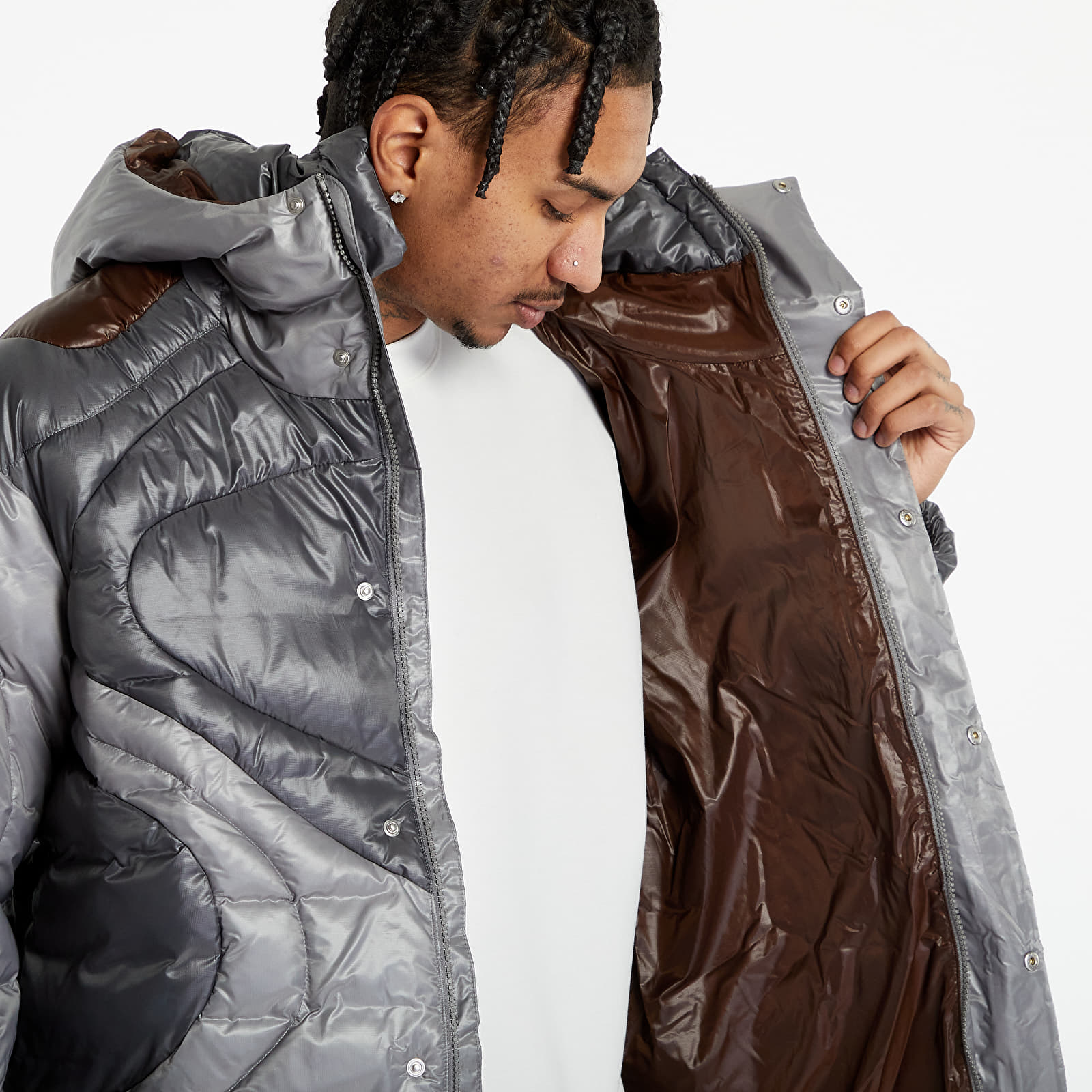 Geci Nike Sportswear Tech Pack Therma-FIT ADV Oversized Hooded Jacket ﻿Flat Pewter/ Iron Grey