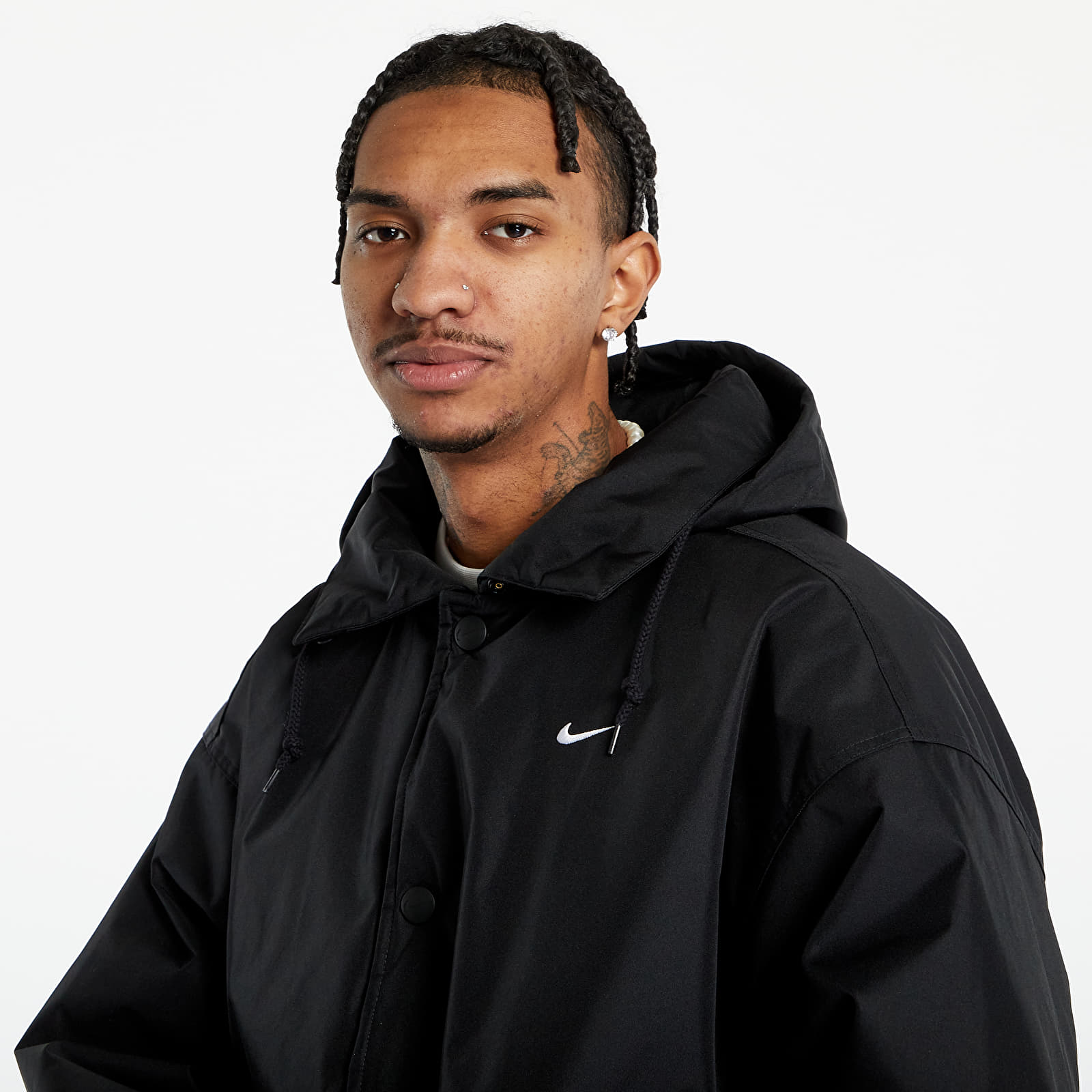 Jackets Nike Sportswear Solo Swoosh Puffer Jacket Black White Footshop