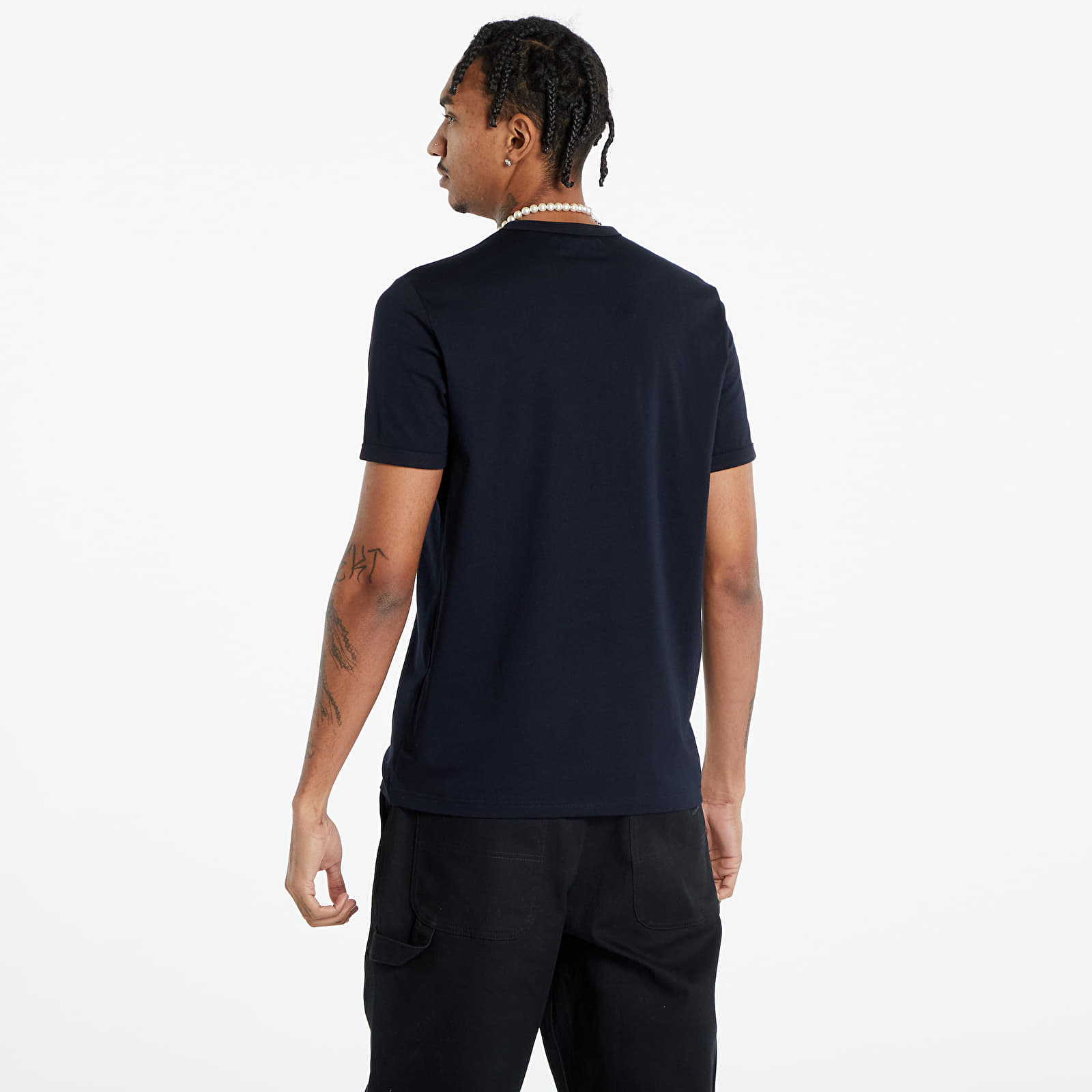 Koszulki FRED PERRY Ringer T-Shirt Navy