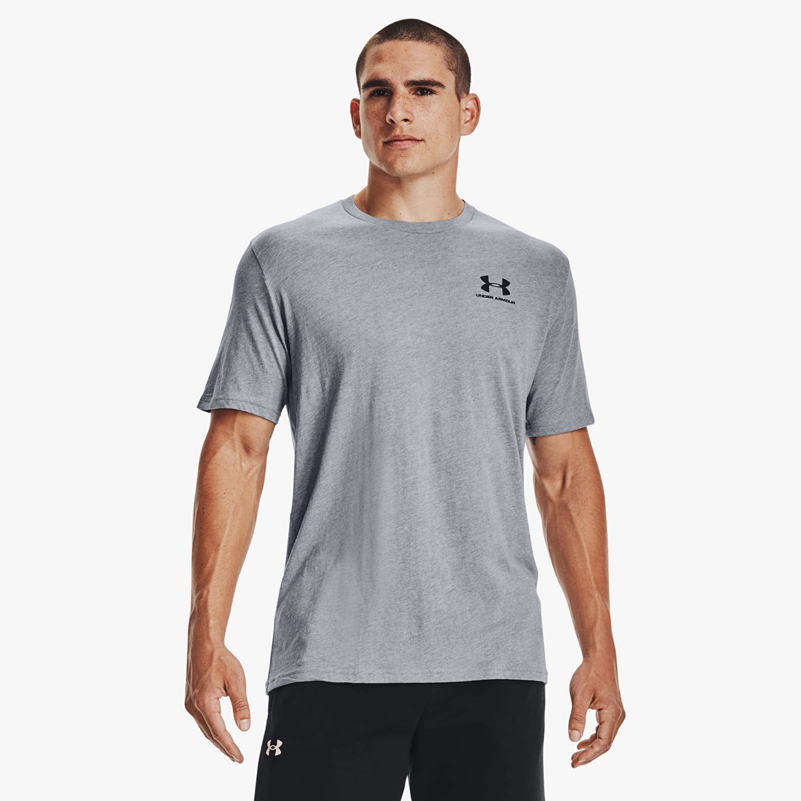 Tričká Under Armour Sportstyle Lc SS Steel Light Heather/ Black