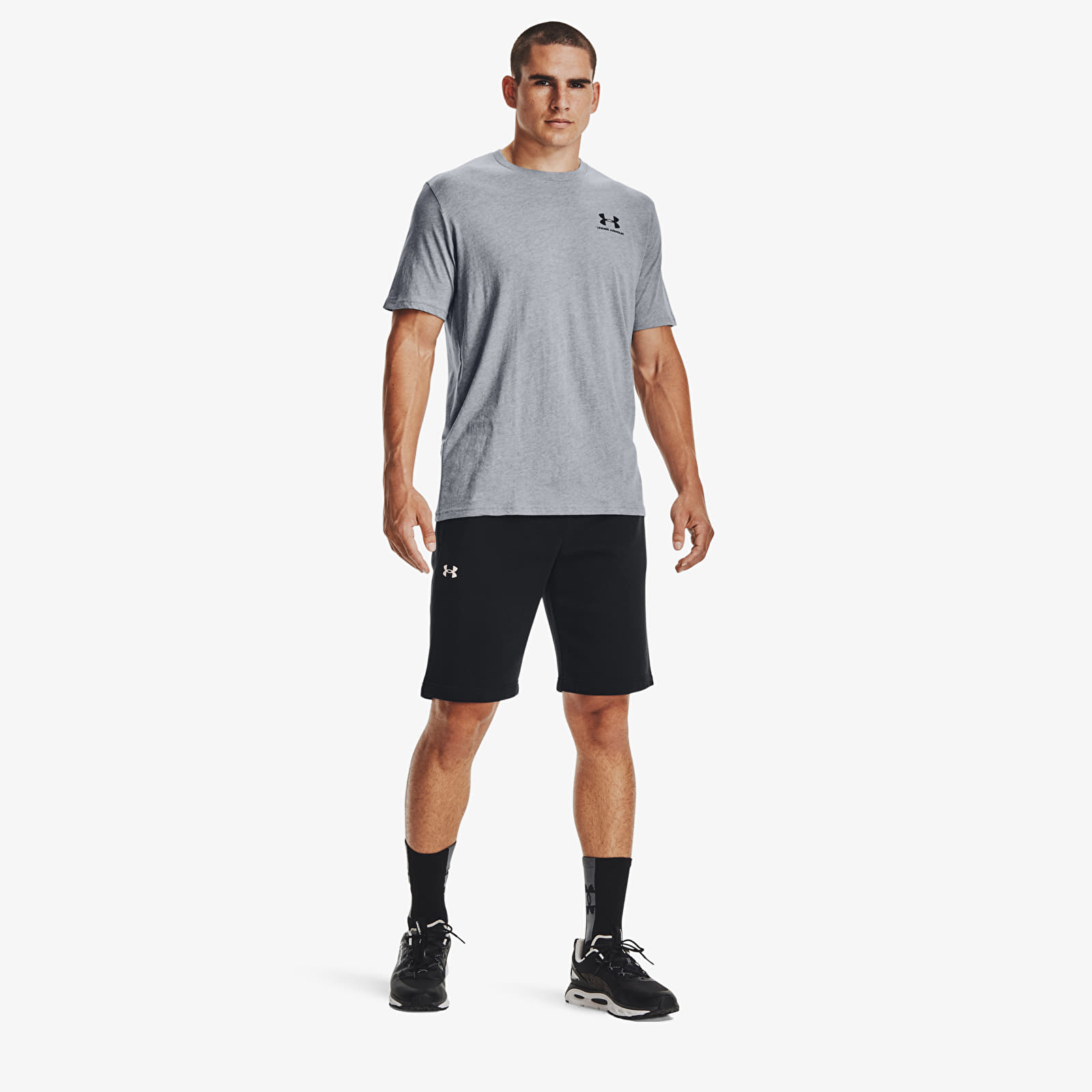 T-shirts Under Armour Sportstyle Lc SS Steel Light Heather/ Black