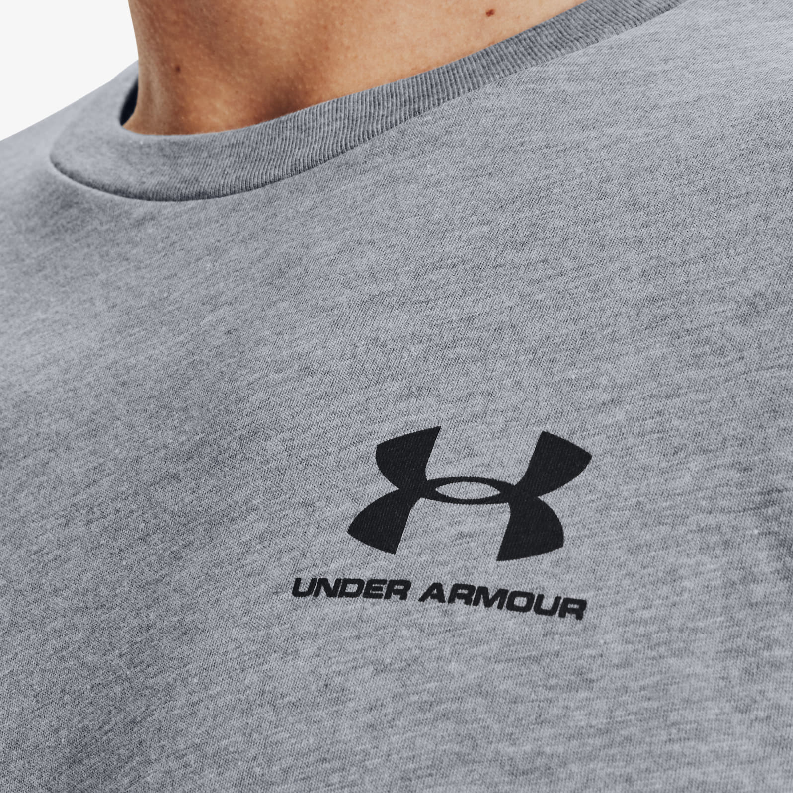 T-shirts Under Armour Sportstyle Lc SS Steel Light Heather/ Black