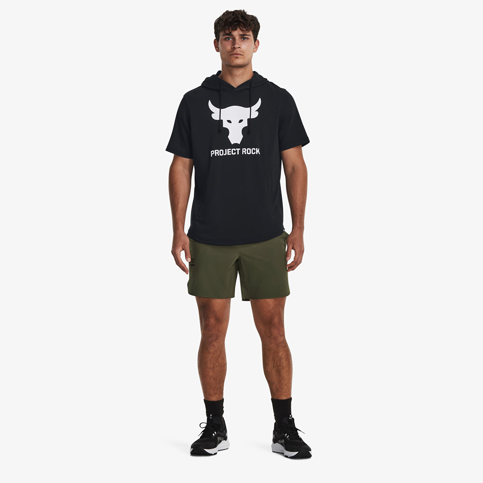 Суичърти Under Armour Project Rock Terry Short Sleeve Hoodie Black