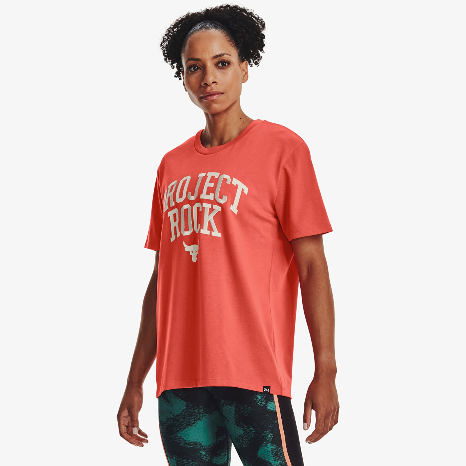 T-shirts Under Armour Project Rock Heavyweight Campus T-Shirt Orange