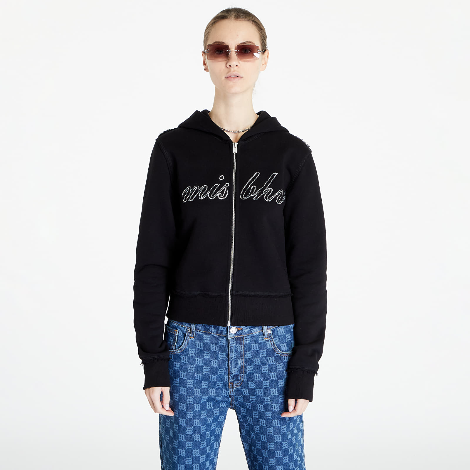Hanorac MISBHV Misbhv Crystal Zipped Hoodie Black S