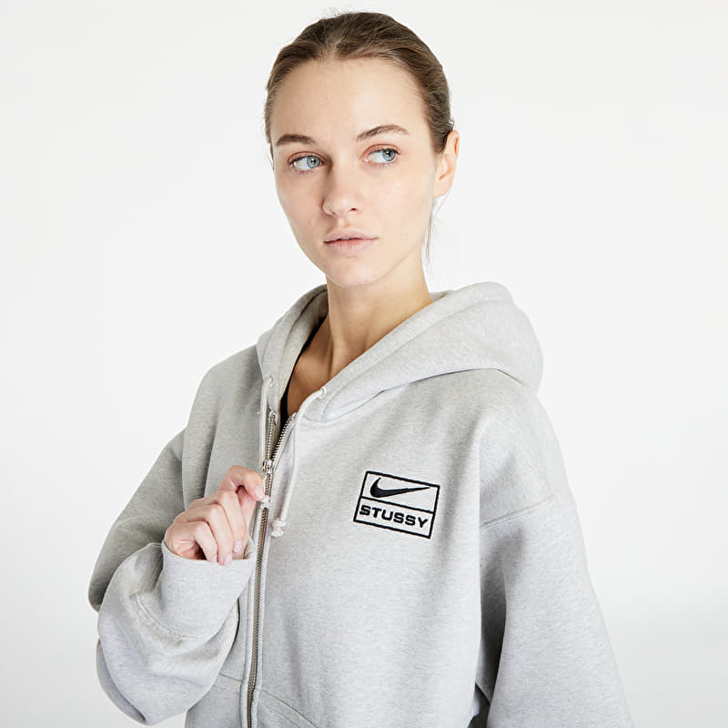 Nike U NRG x Stüssy Full-Zip Fleece Hoodie Grey Heather/ Black