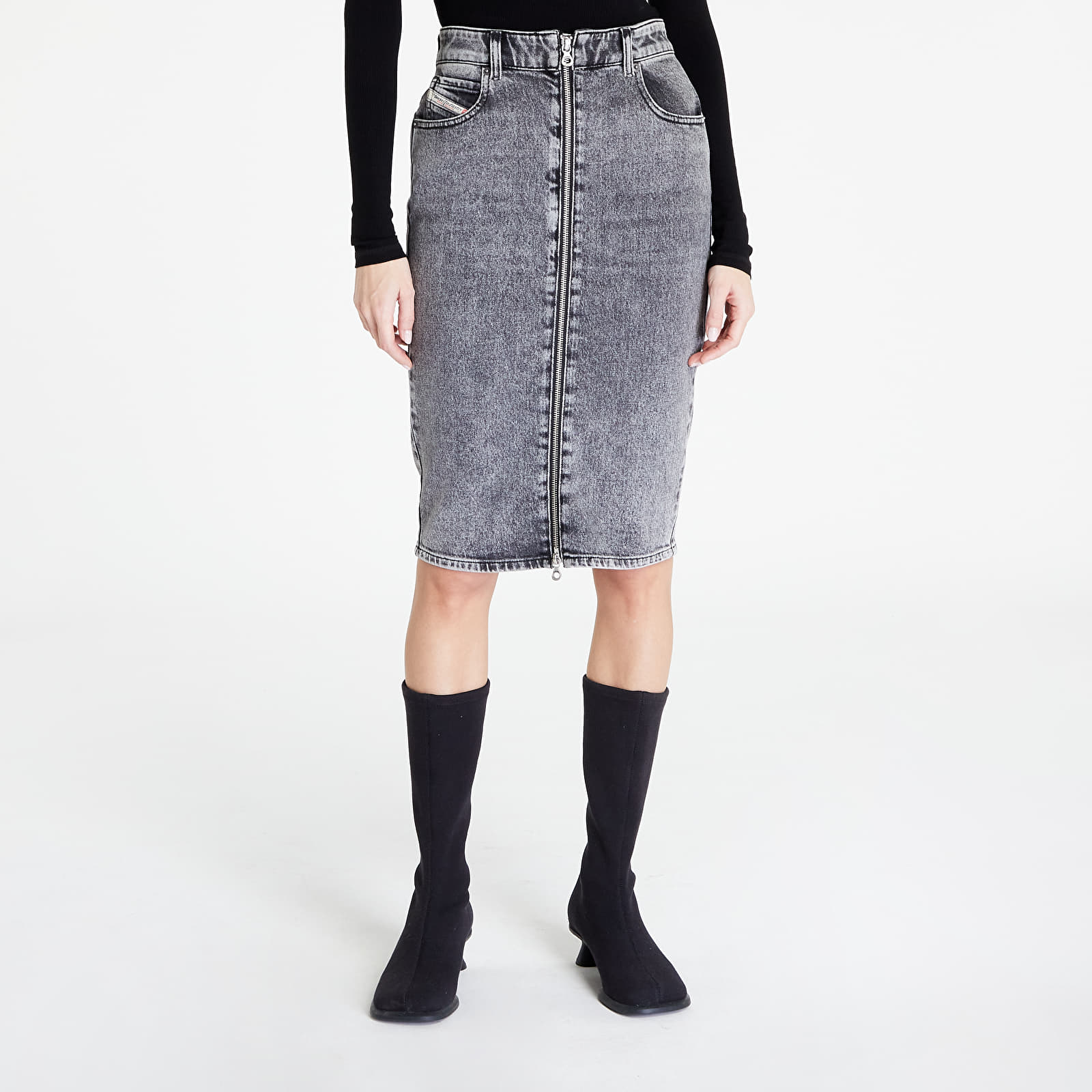 Sukně Diesel De-Pencil-Z Skirt Black/ Blue