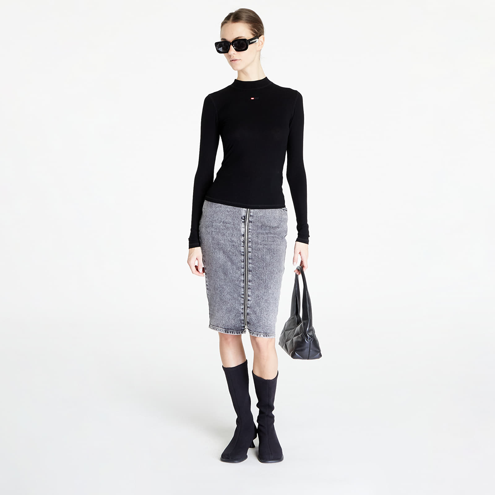 Тениски Diesel T-Mokky-Long Sleeve-Microdiv Tank Top Black