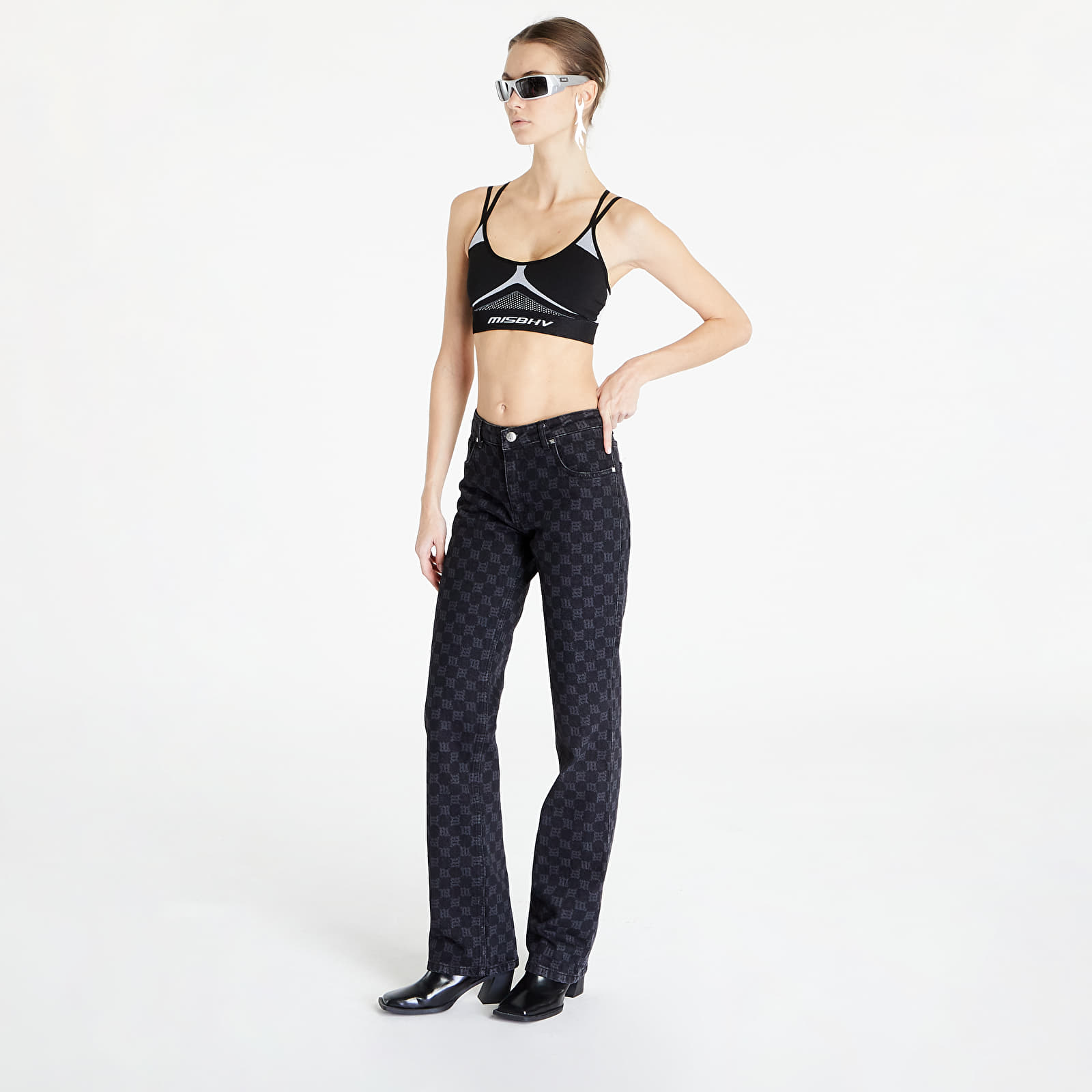Jeansy MISBHV Denim Monogram Trousers Jeans Black Denim