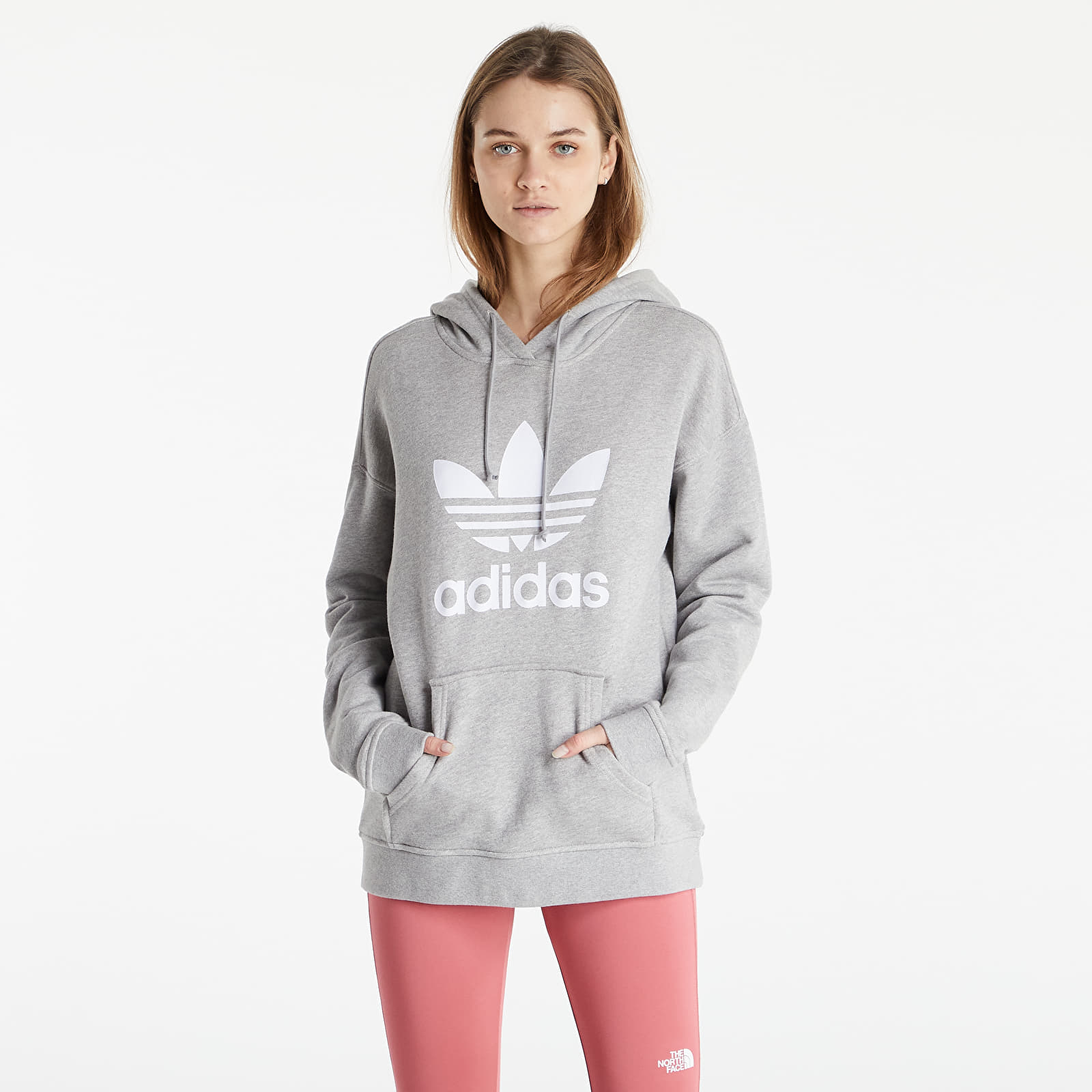 Худі та реглани adidas Trefoil Hoodie Mgreyh