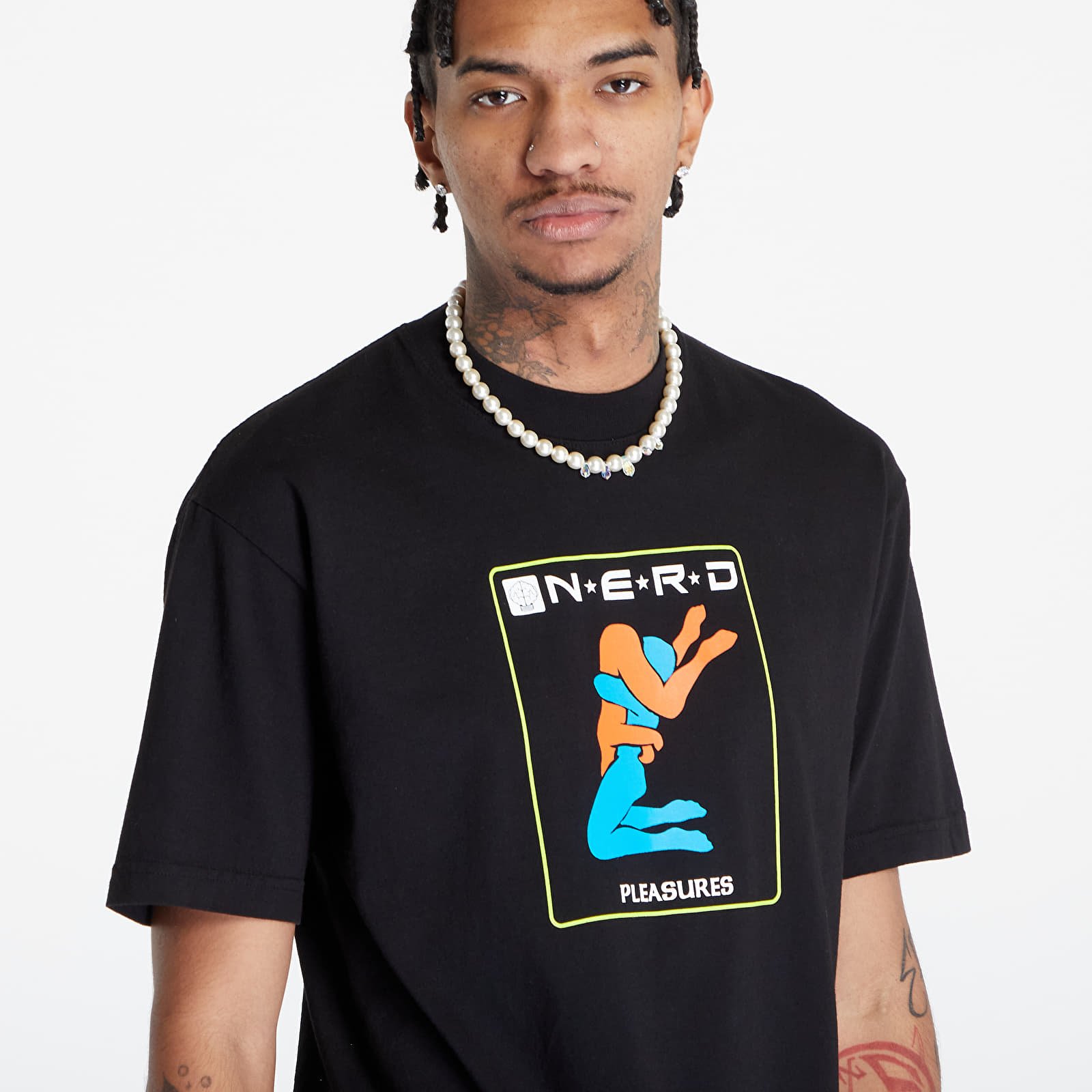 T shirts PLEASURES x N.E.R.D Provider T Shirt Black Footshop